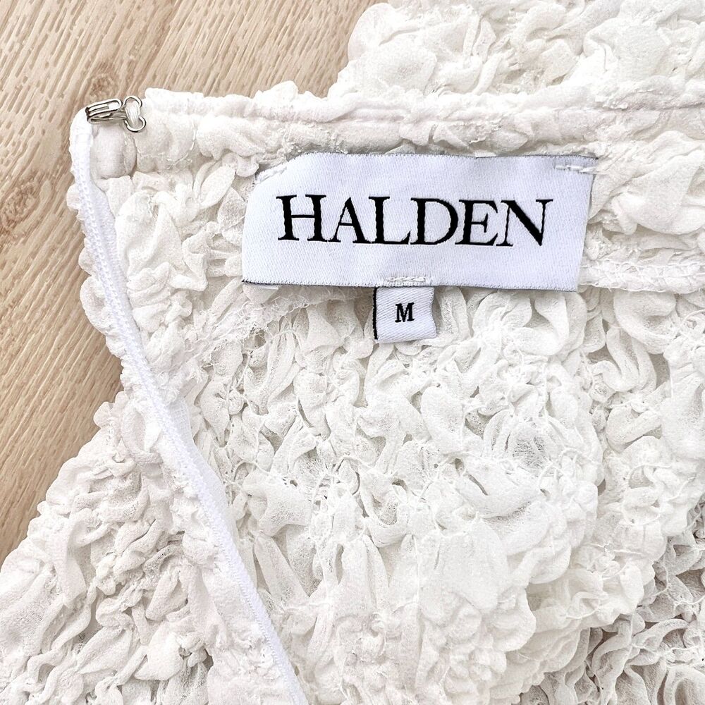 Halden London Venus Luxury Super Stretchy Bubble White Mermaid-Maxi Skirt Size M - Picture 3 of 15